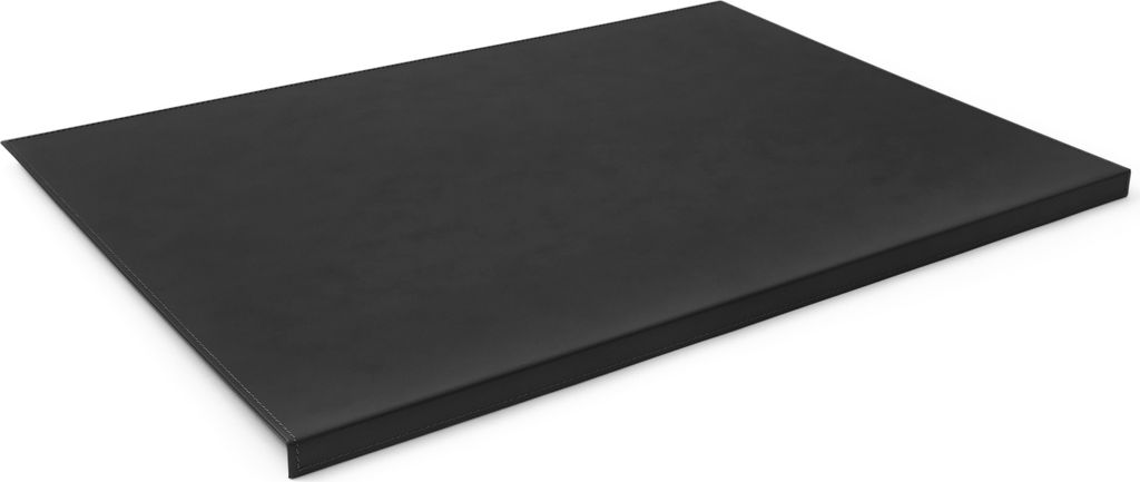 Schreibtischunterlage mit Kantenschutz cm 50x35 Leder Schwarz - Handwerkliche Nähte - Hergestellt in Italien