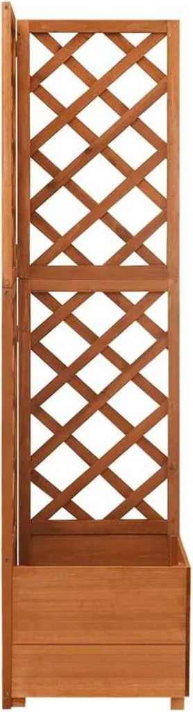 Aménagez vos coins vides avec ce treillis d'angle et jardinière en bois