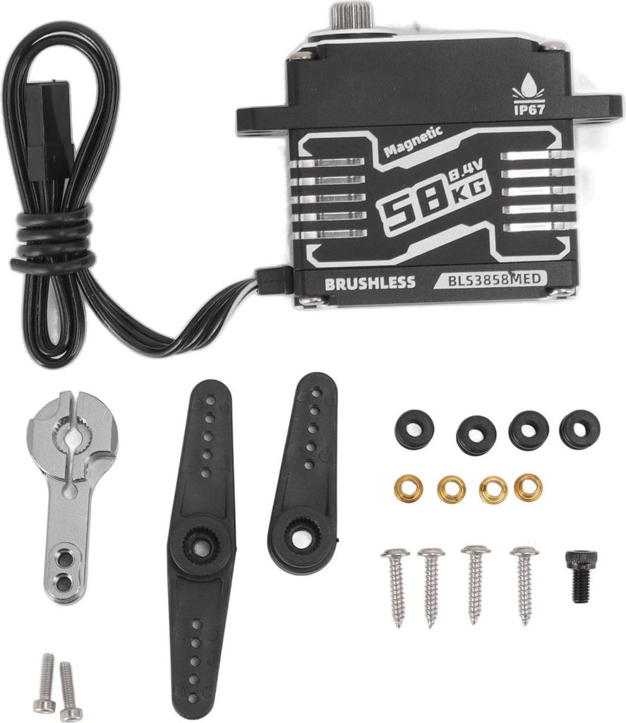 58 kg Coreless Servo Motor Großer Torsion programmierbares IP67 WASHEFORTE FÜR RC CAR ROBOTS DC6-8,4 V 360 ° (± 5 °)