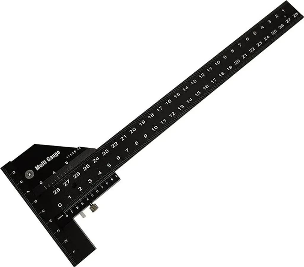 Règle carrée en T de traçage, Pied à coulisse aluminium pour travail bois