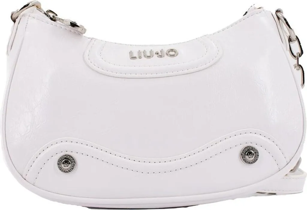 Sac hobo Liu Jo blanc en similicuir grainé, petit format compact