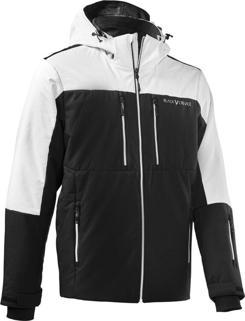 BLACK CREVICE - Herren Wintersport Jacke | Farbe: Schwarz/Weiß | Größe: L