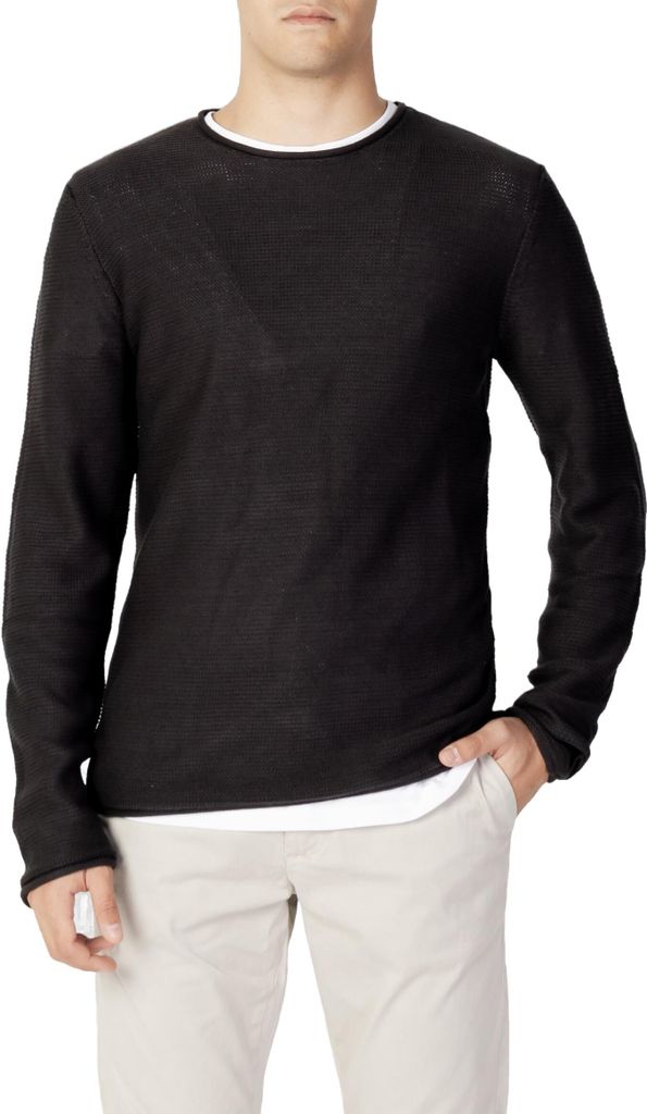 SOLID Pullover Herren Baumwolle Schwarz GR74467 - Größe: XL