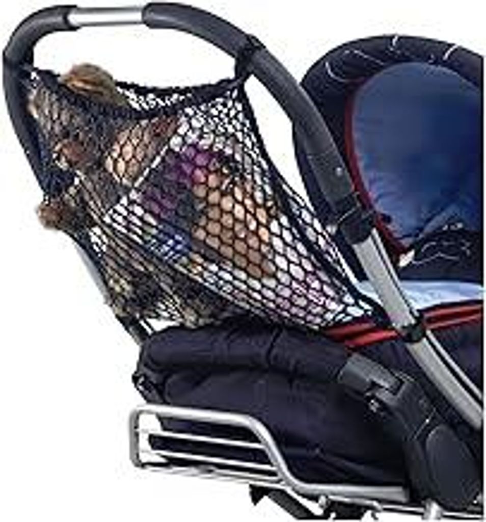 Reer 74877 Einkaufsnetz für Kinderwagen, schwarz