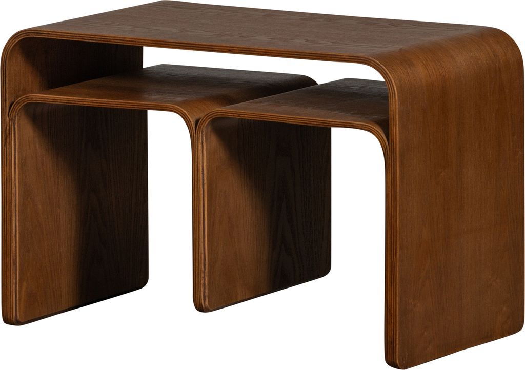 WOOOD Frey Beistelltisch multifunktional aus Sperrholz, 40x60x32 cm, Braun