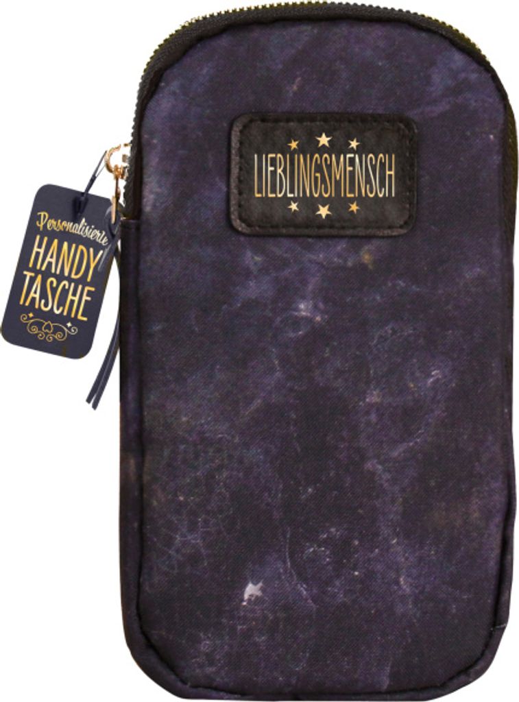 Handytaschen mit Kordel zum Umhängen Umhängetasche mit Reißverschluss -Handytasche Lieblingsmensch