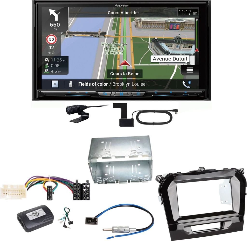 Pioneer AVIC-Z930DAB Navigation Bluetooth USB Einbauset für Suzuki Vitara LY