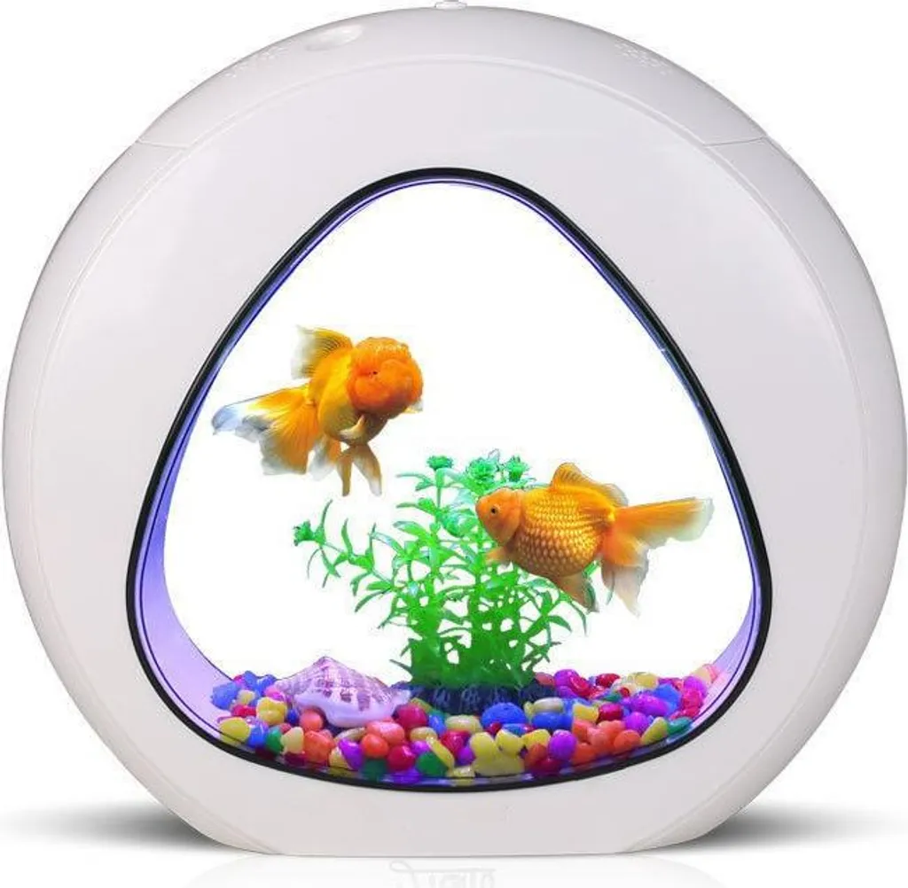 Petit aquarium de bureau 4l SunSun Smart Aqua blanc pour poisson Betta