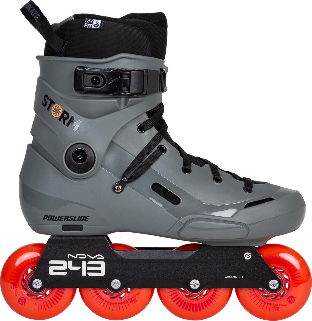 Powerslide Storm Meteor 80 Inlineskates Herren Damen – Urban Freeride Skates mit breiter Passform, MYFIT Fat Boy Innenschuh, 4x80mm Spinner Rolle...
