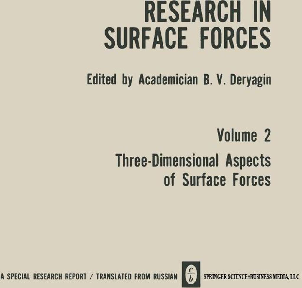 Research in Surface Forces
