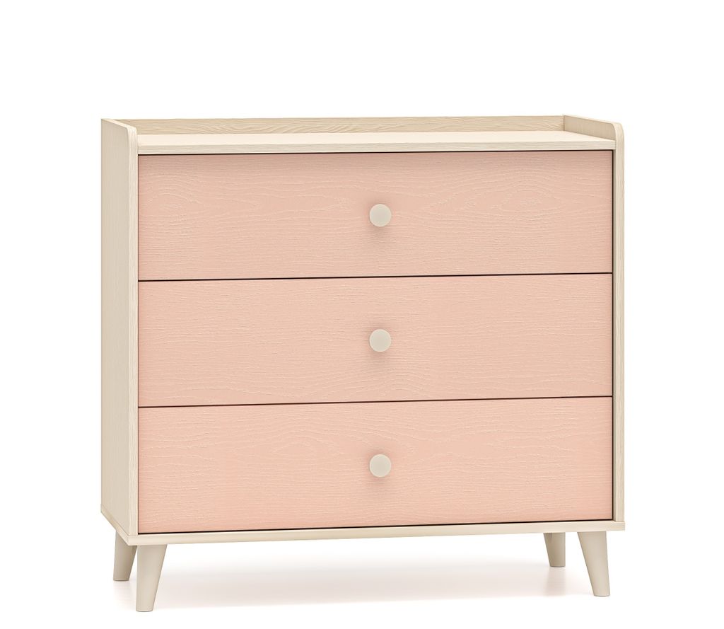 Kommode MEVEL 06 Pink mit Schubladen Mehrzweckschrank