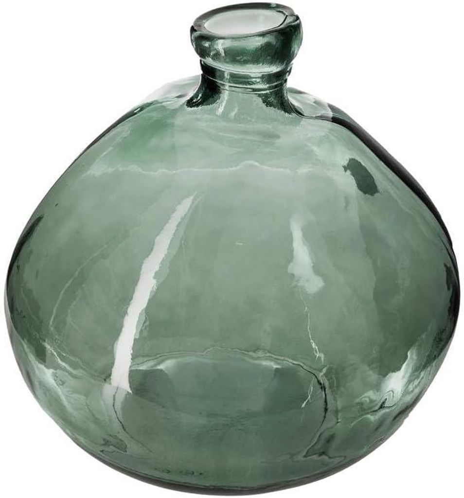 Runde Vase, Recyclingglas - Khakigrün - Ø 23 cm