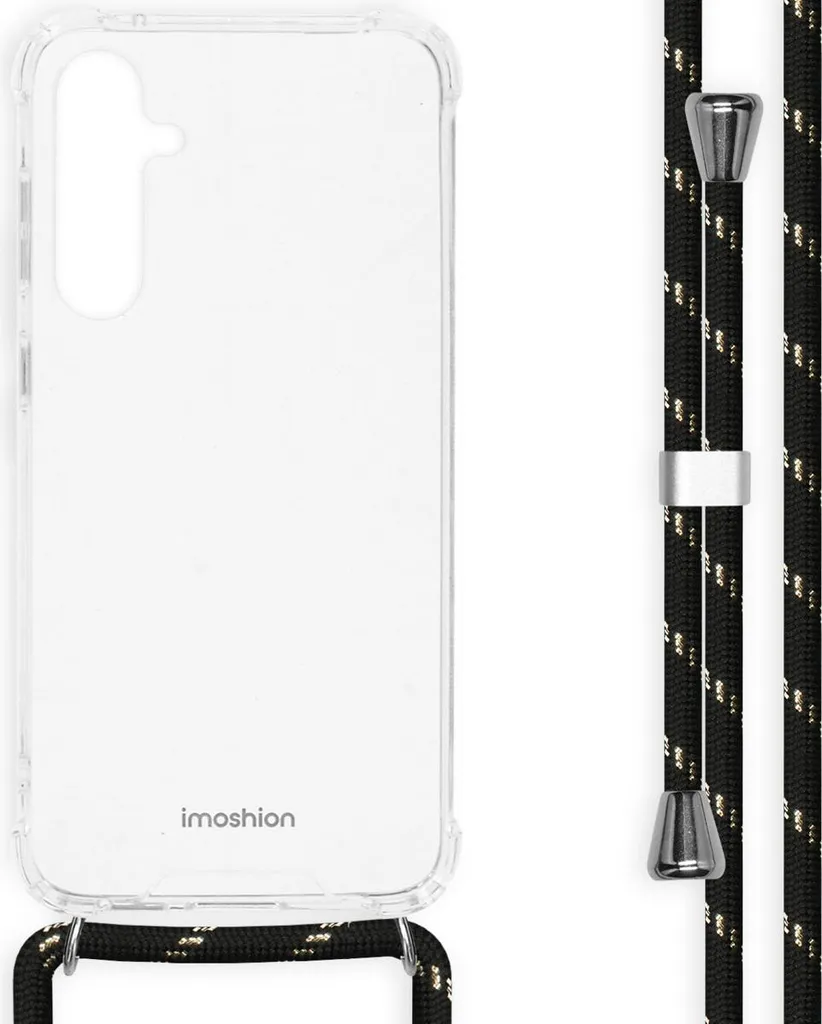 Custodia Samsung S23 FE Nero e Oro con Cinturino | imoshion Elegance