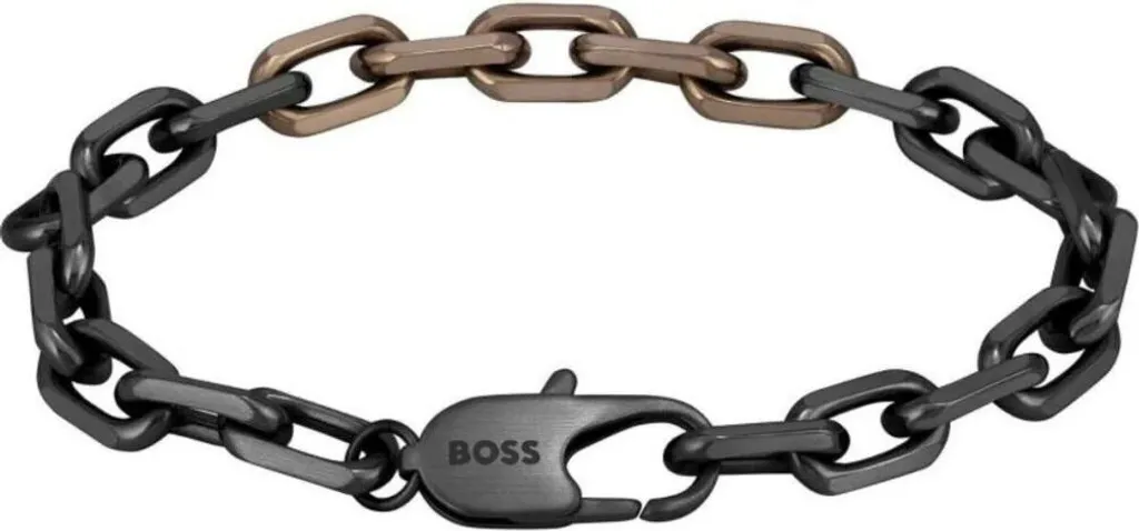 Bracciale BOSS Uomo Nero Catena - Gioielleria di Lusso Placcata