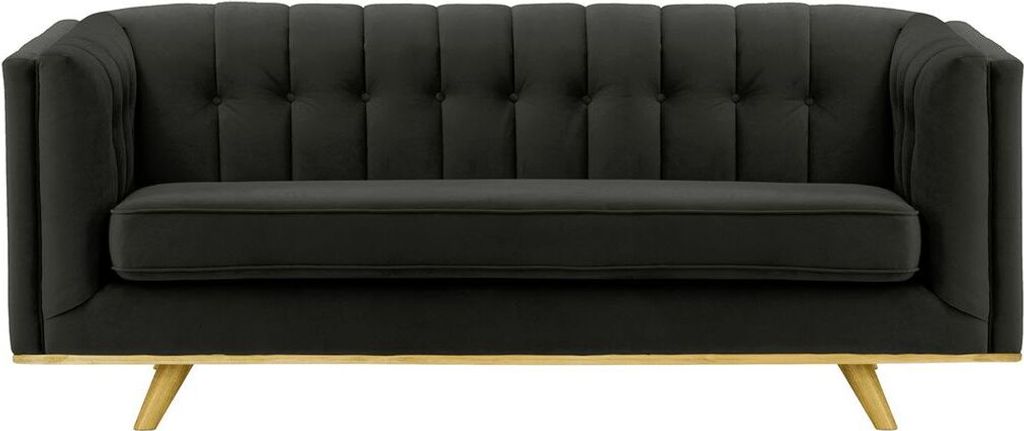 SLF24 - Dreisitzer-Sofa Vicenza - schwarz - Velluto 20