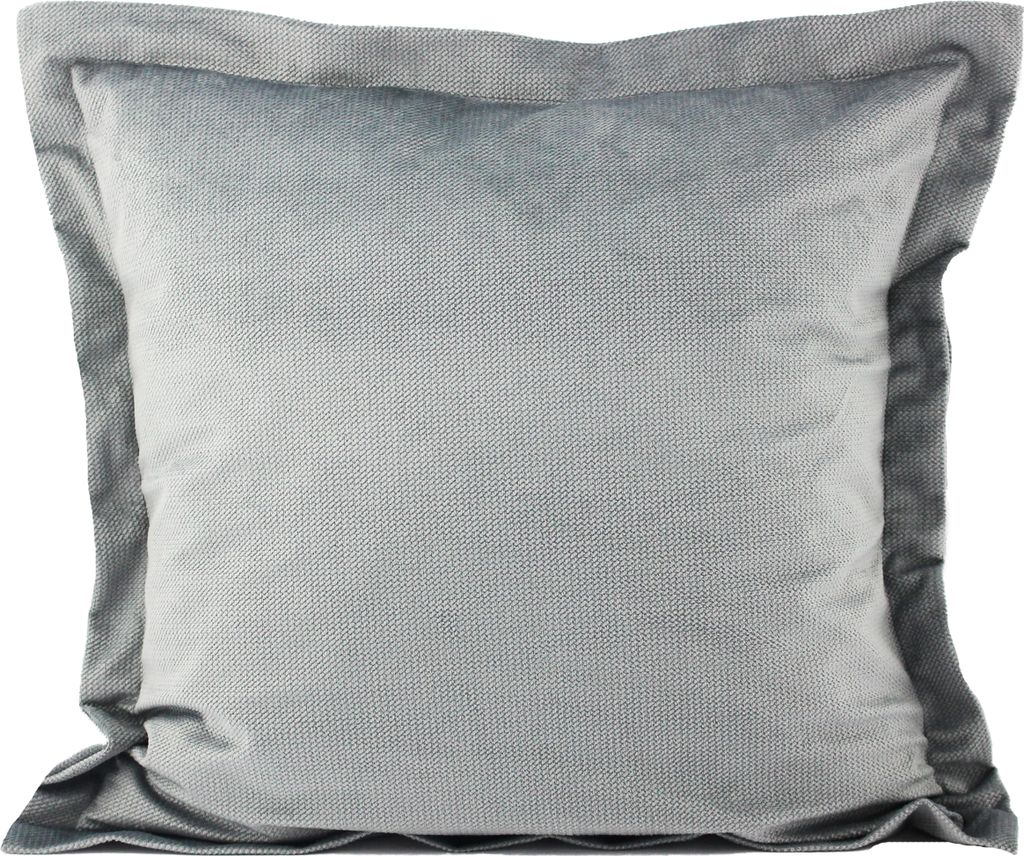 2-Set SAMT KISSENBEZUG mit Stehsaum 40x40cm ASCHGRAU Produktbild 