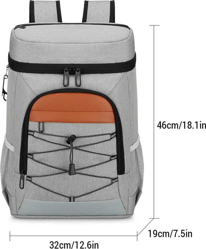 Camping-Kühlrucksack mit Lunchfach, isoliert, wasserabweisend, für Männer/Frauen, Picknicks, Reisen, Sport, große Kapazität, leichtes, wasserd...