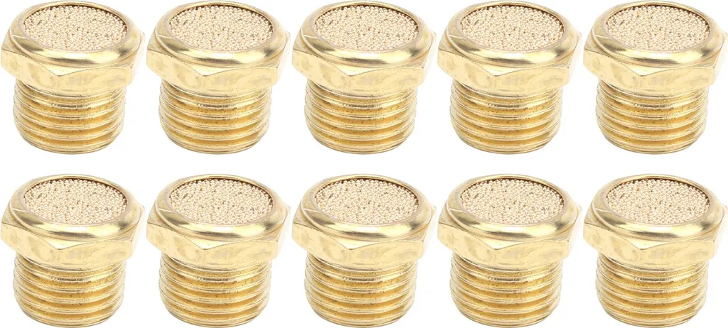 50 Silencieux Pneumatiques G1/2 en Laiton Tête Plate SLM-04 Industriels