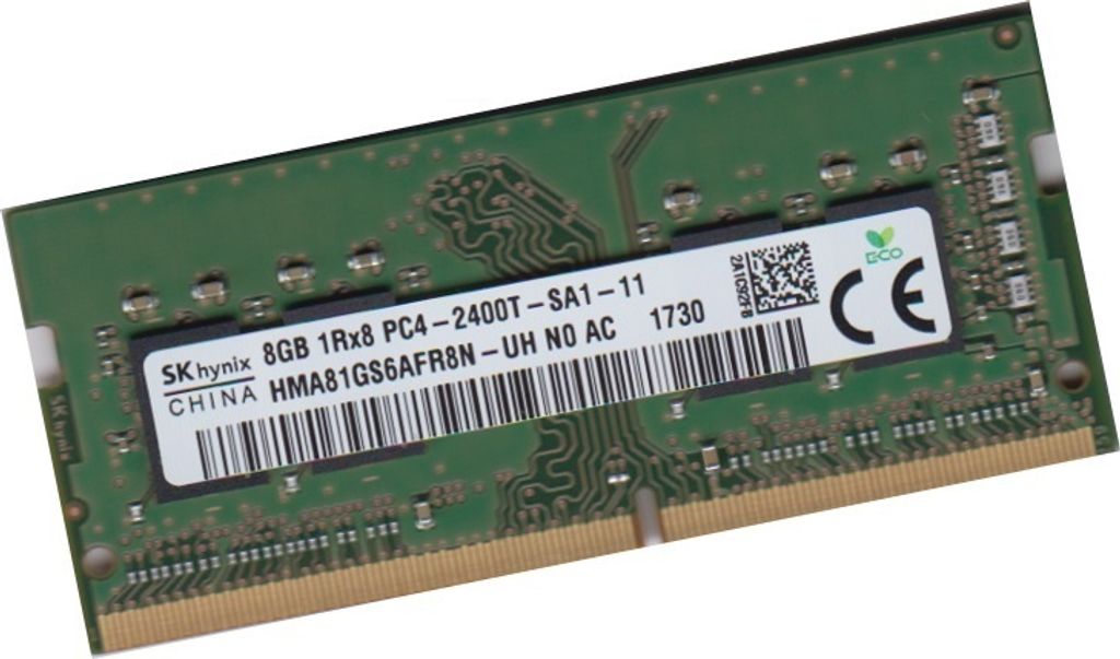A single computer memory module (RAM stick) is shown on a white background.