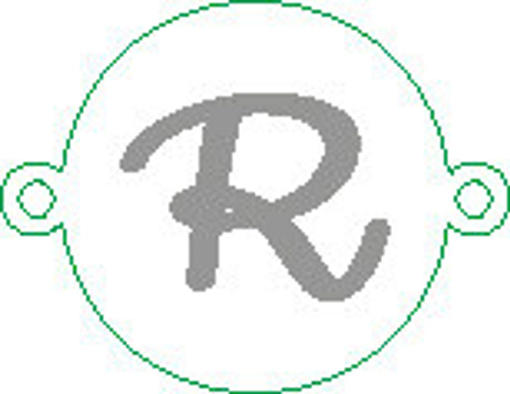 Versilbertes Namensarmband mit Buchstabe R