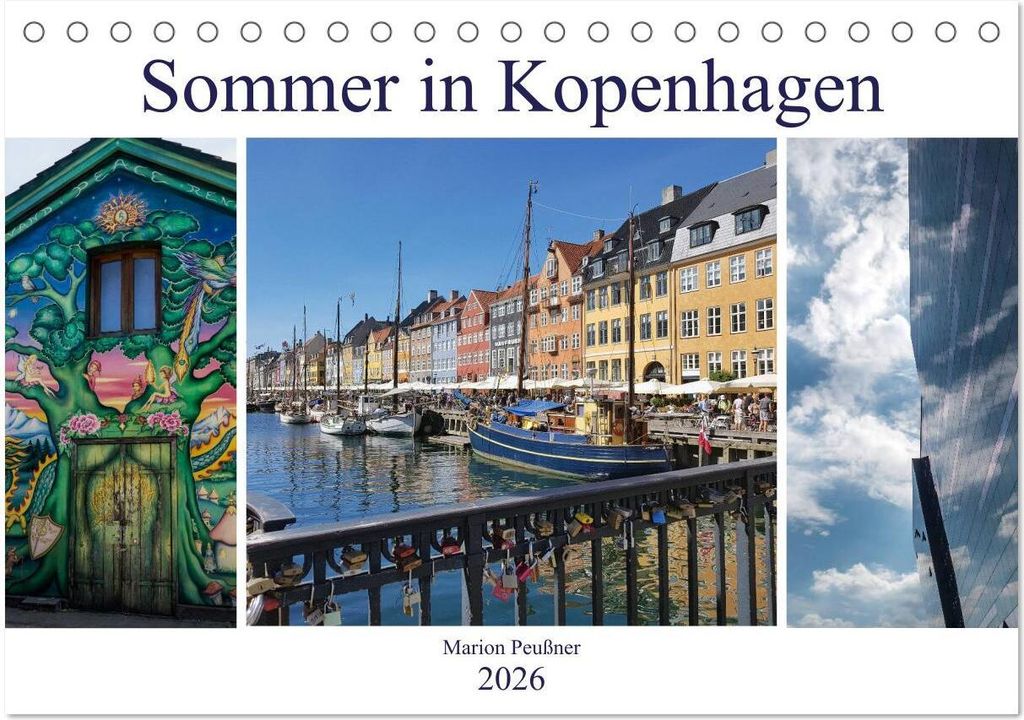 Sommer in Kopenhagen (Tischkalender 2026 DIN A5 quer), CALVENDO Monatskalender