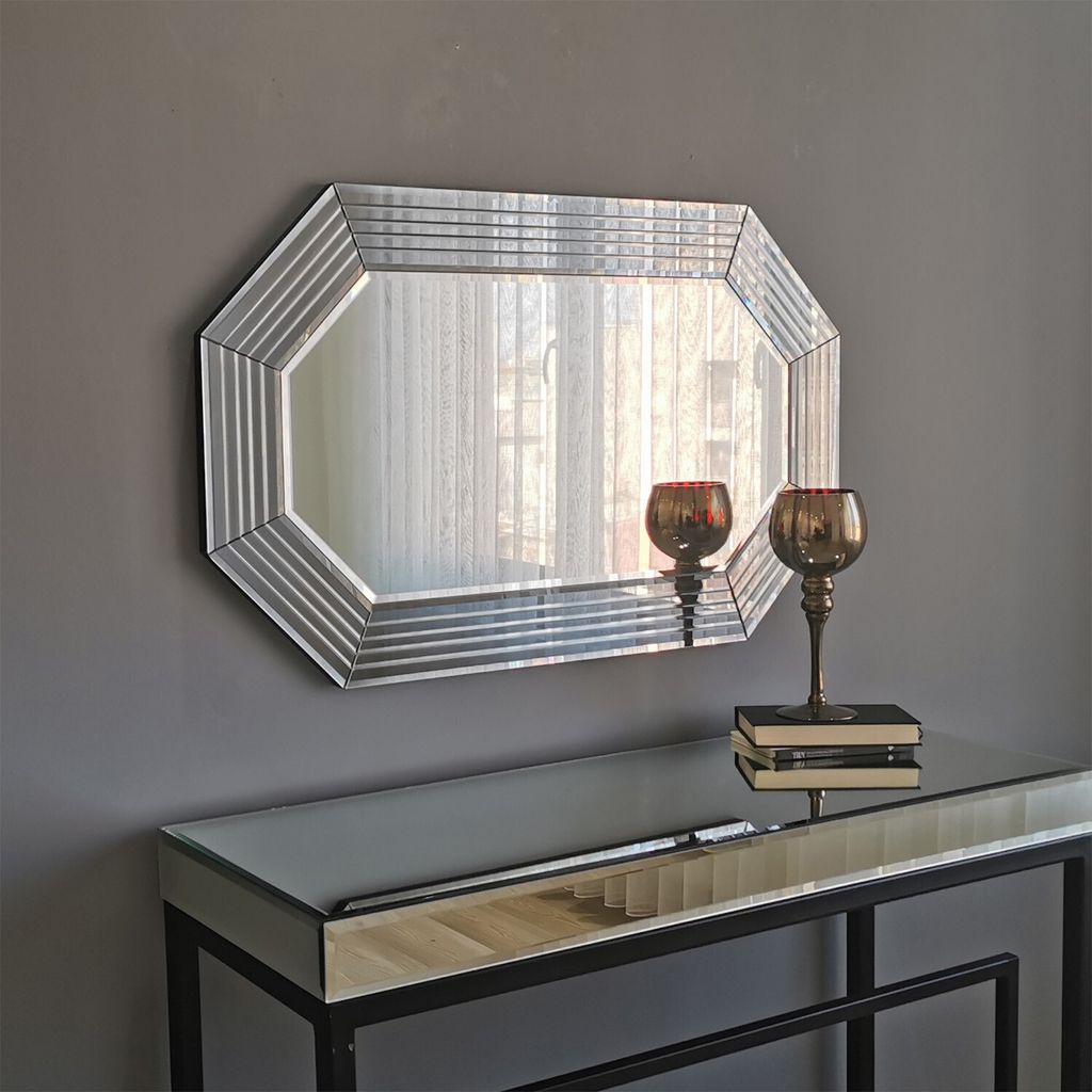 Skye Decor, A311Y, Wandspiegel, Silber, MDF, 100 x 60 x 2,2 cm
