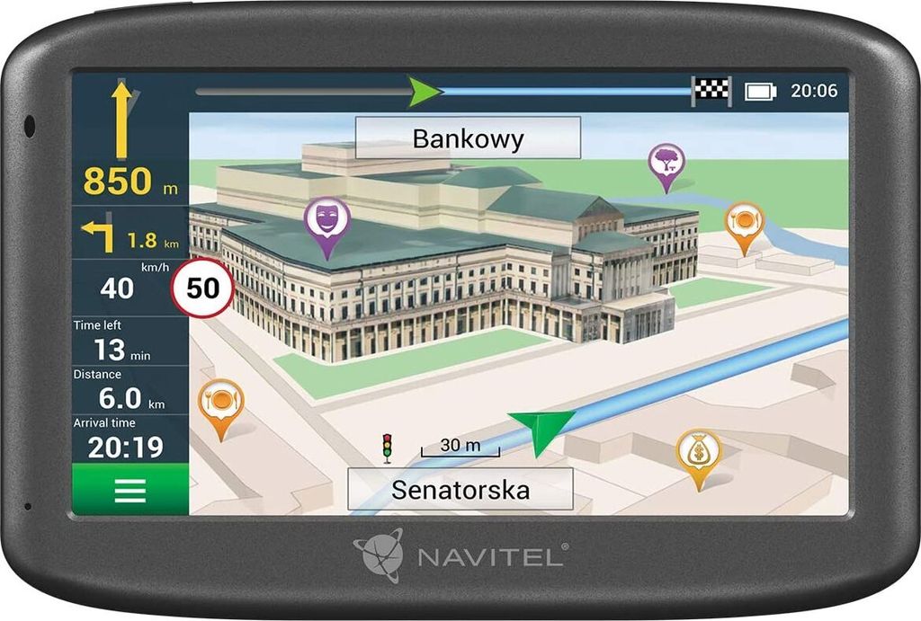 Navitel E505 Magnetisches Navigationsgerät Handheld/Feststehend 12,7 cm (5") TFT Touchscreen 161 g Schwarz
