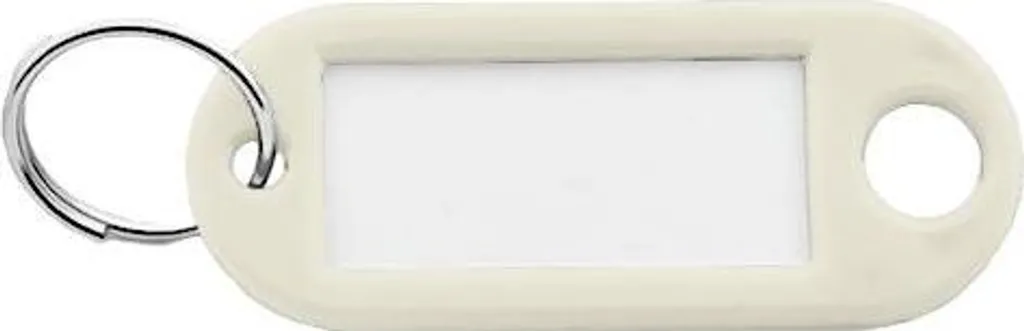 Set 100 Targhette Portachiavi Scrivibili 55x22mm CombiCraft Beige