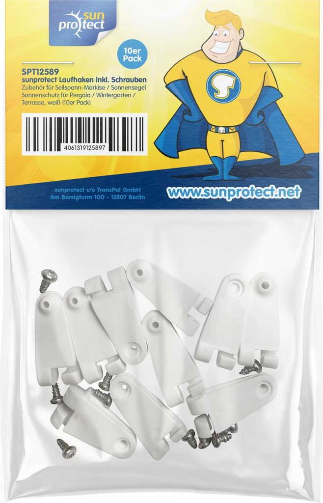 sunprotect 12589 Laufhaken inkl. Schrauben, Zubehör für Produktbild 