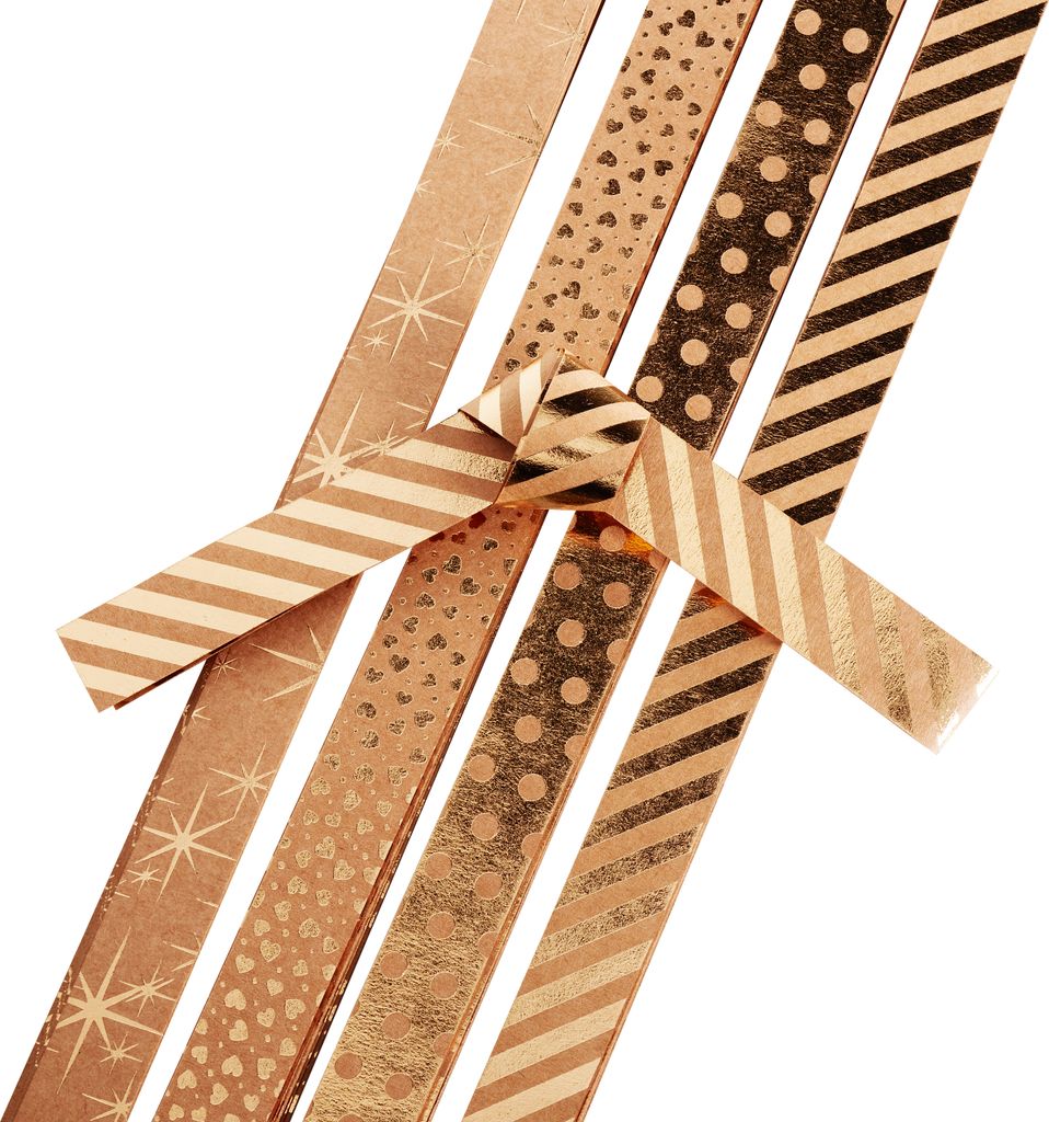 Gebrüder Bertels Papierstreifen Kraftpapier Gold 24 Stk 15 mm x 45 cm Bastelbedarf