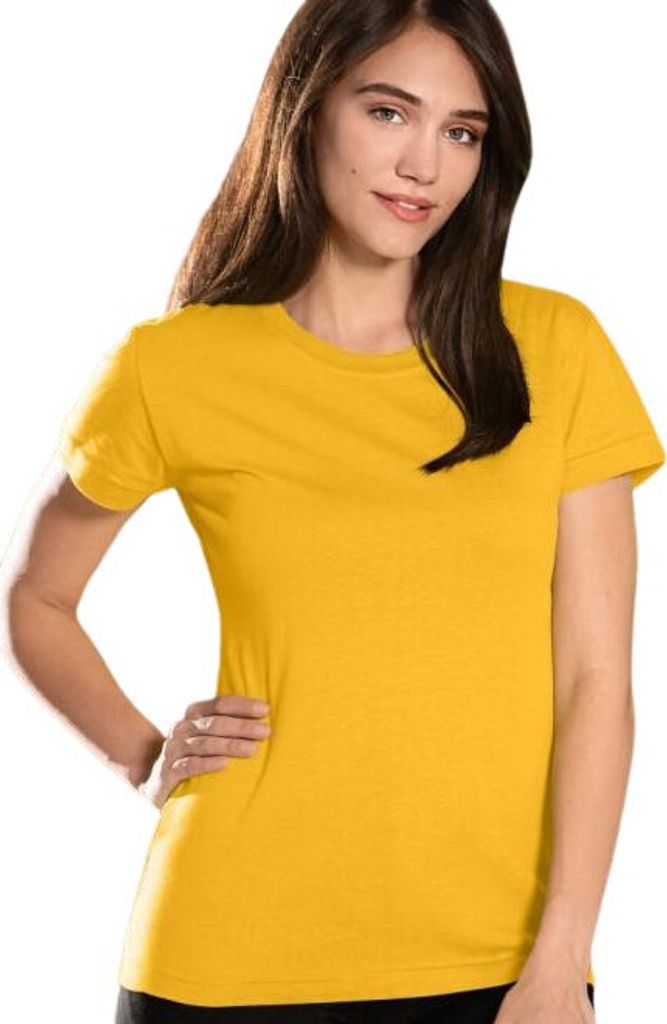 Sommer-T-Shirt für Frauen, 100% Baumwolle, unbedruckt, Produktbild 