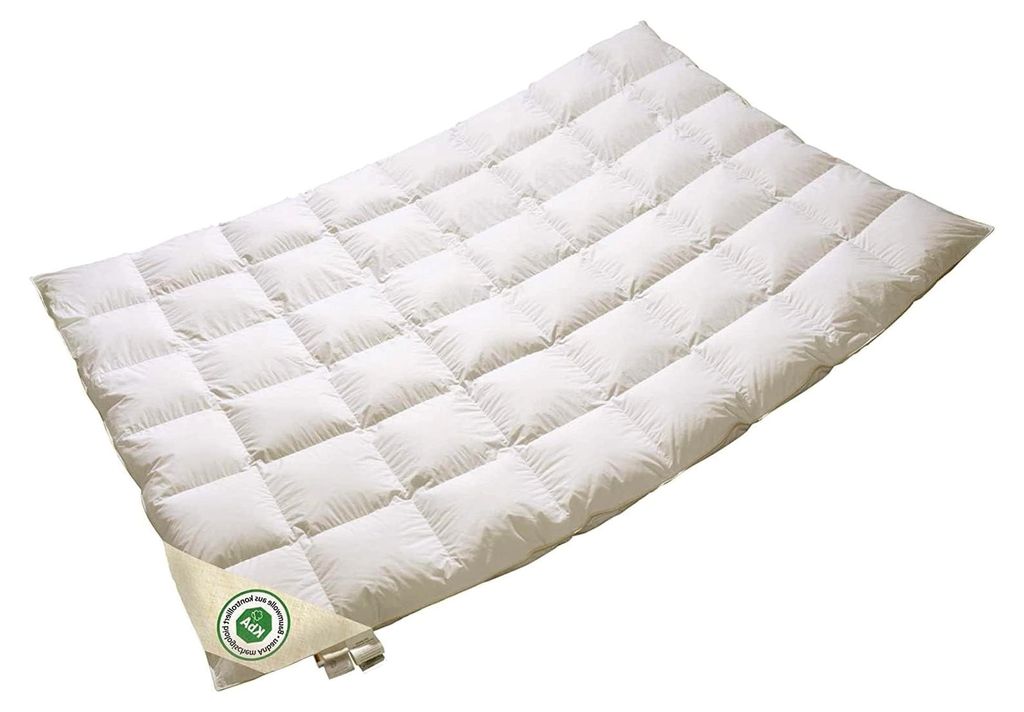 Bio-Luxe-KBA W3 - Sommer Organic 100% Gänse Daunendecke Deutsche Qualität 200x200 cm
