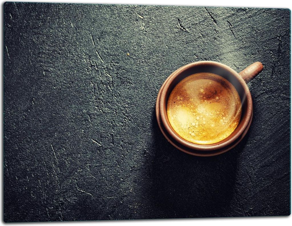 Glasschneidebrett Herdabdeckplatte Glaskeramikkochfeld Universal 52x40 cm Kaffee