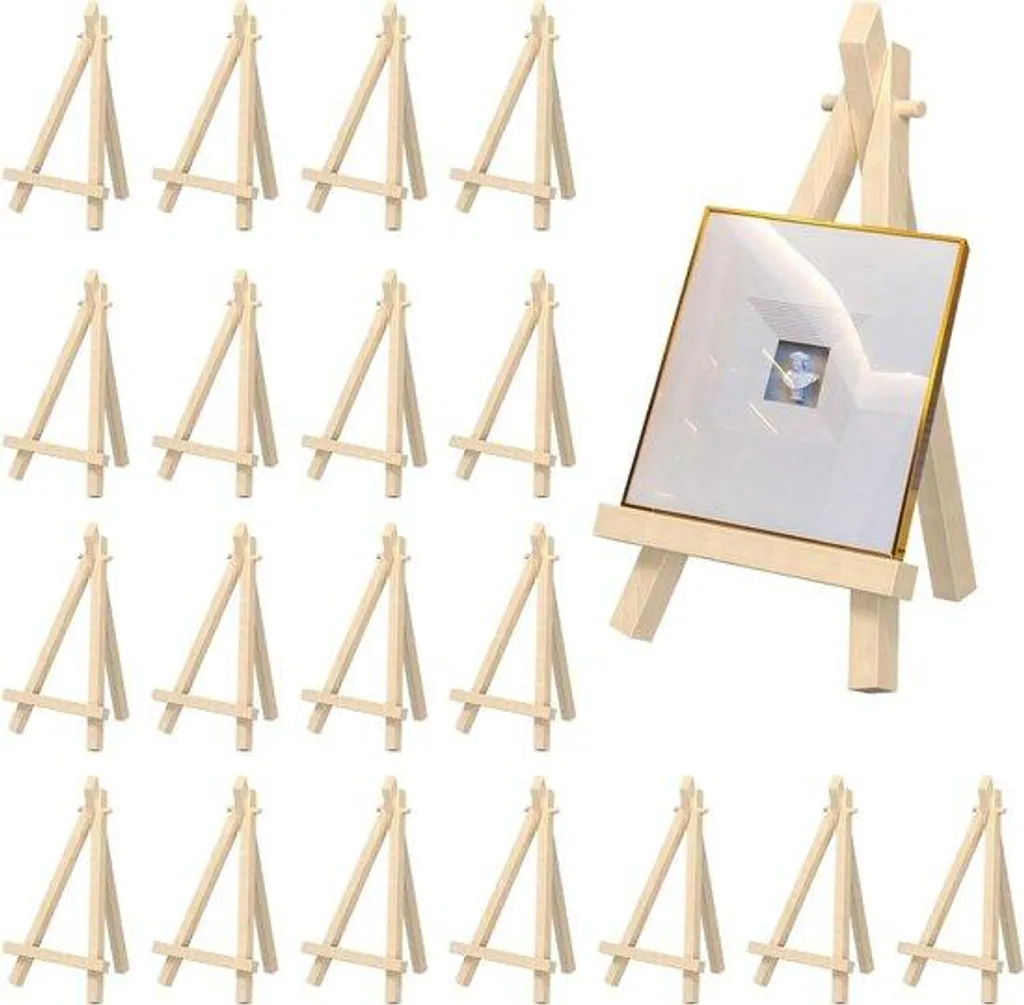 20 Mini-blocs de peinture avec trépieds en bois - Format 9 x 16 cm