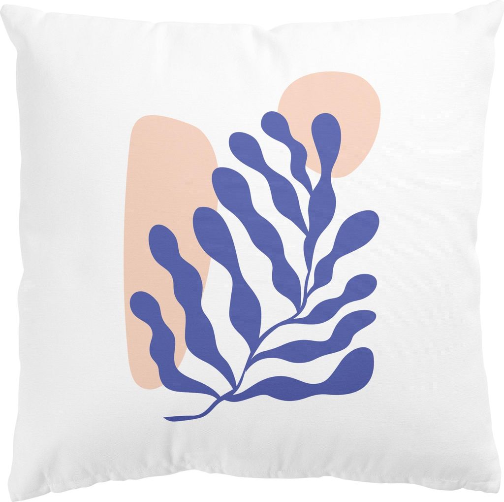 Dekokissen mit Motiv drinnen / Indoor Zierkissen Canvas waschbar Design blau Abstrakt Sofakissen ohne Füllung