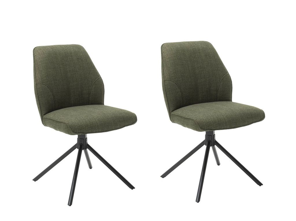 MCA furniture 2er Set Stuhl - Webstoff Pemba