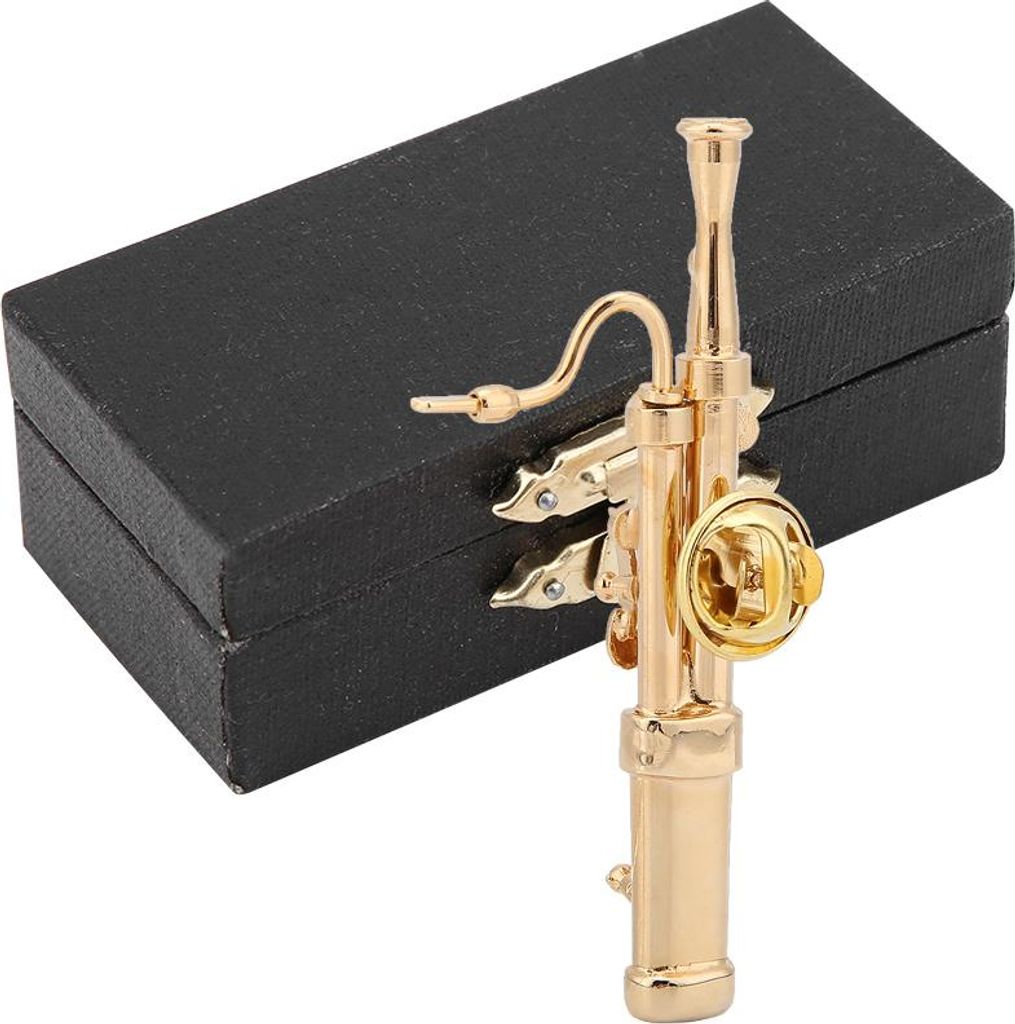 Vergoldete Kupfer-Fagott-Musikinstrument-Brosche mit Geschenkbox