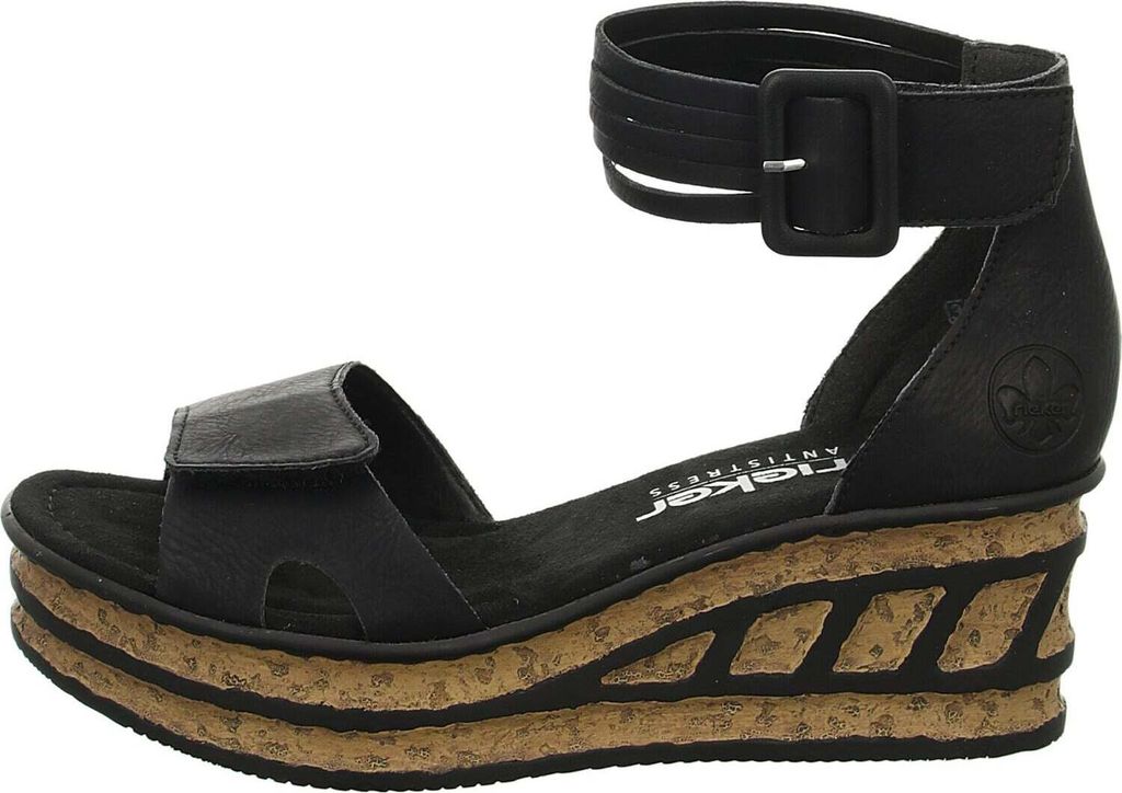 Rieker Damen Keilsandalette schwarz Produktbild 17