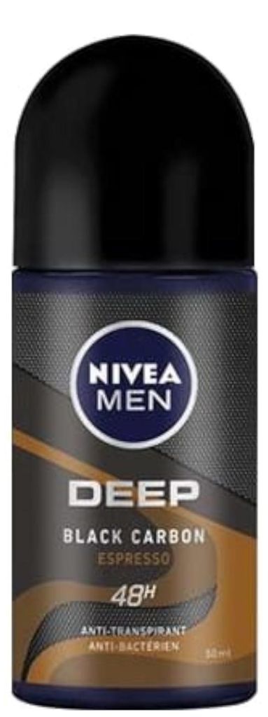 Nivea Deo Roll-on Men - Deep Black Carbon espresso 50ml Produktbild 