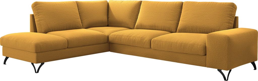 MIRJAN24 Ecksofa Flavio Bis, L-Form Schlafsofa, Stilvoll Polsterecke, Eckcouch mit Bettkasten (Seite: Links - L3F+L2F+R4, Farbe: Verita 53)