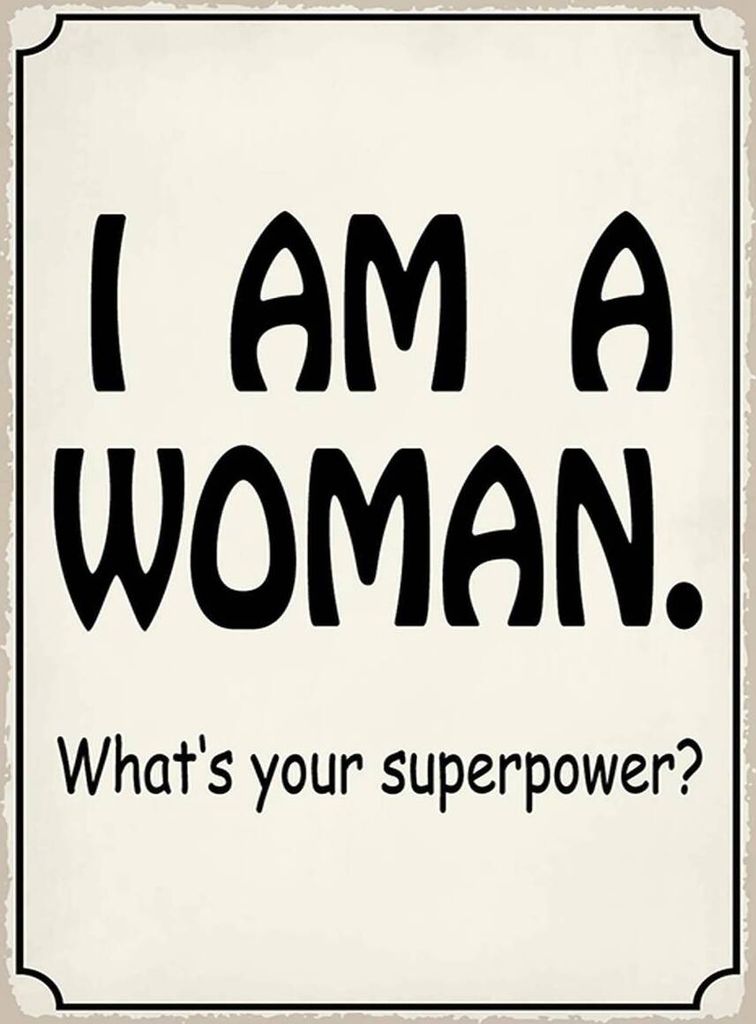 vianmo Holzschild 40x30 cm i am a woman your superpower?