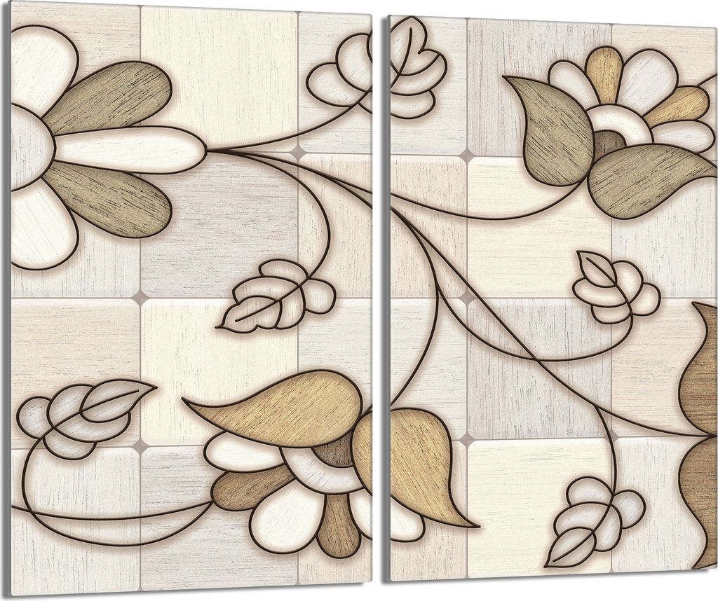 Glasschutzplatte für den Herd 2x30x52 Mosaik