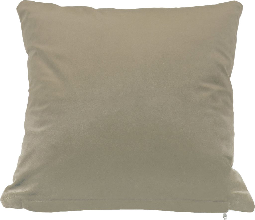 Kissenhülle sand beige 40x40 Samt weich Kissenbezug Sofakissen Dekokissen Reißverschluss