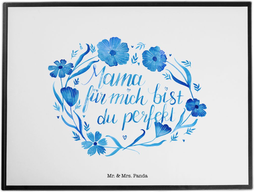 Mr. & Mrs. Panda schreibtischunterlage Mama du bist perfekt - Geschenk, tischschutz, Eltern, Schreibunterlage, Muttertag, schreibtischunterlagen, M...
