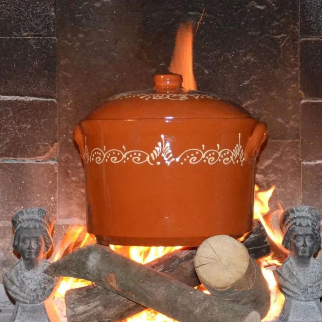 Pentola Terracotta Decorata 25,5 cm | Design Rustico per Cucina