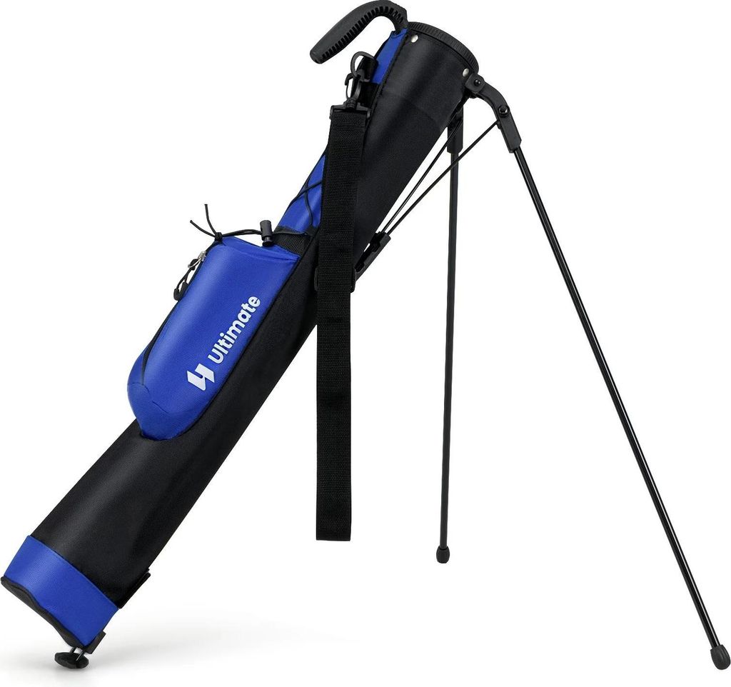Golftasche Pencil Bag - Standbag - 2 Fächer - Leicht - Schultergurt - Polyester - Blau
