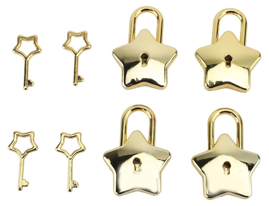 Sternförmiges Vorhängeschloss aus Zinklegierung, multifunktionales Buchsicherheitsschloss für Schränke Typ 2