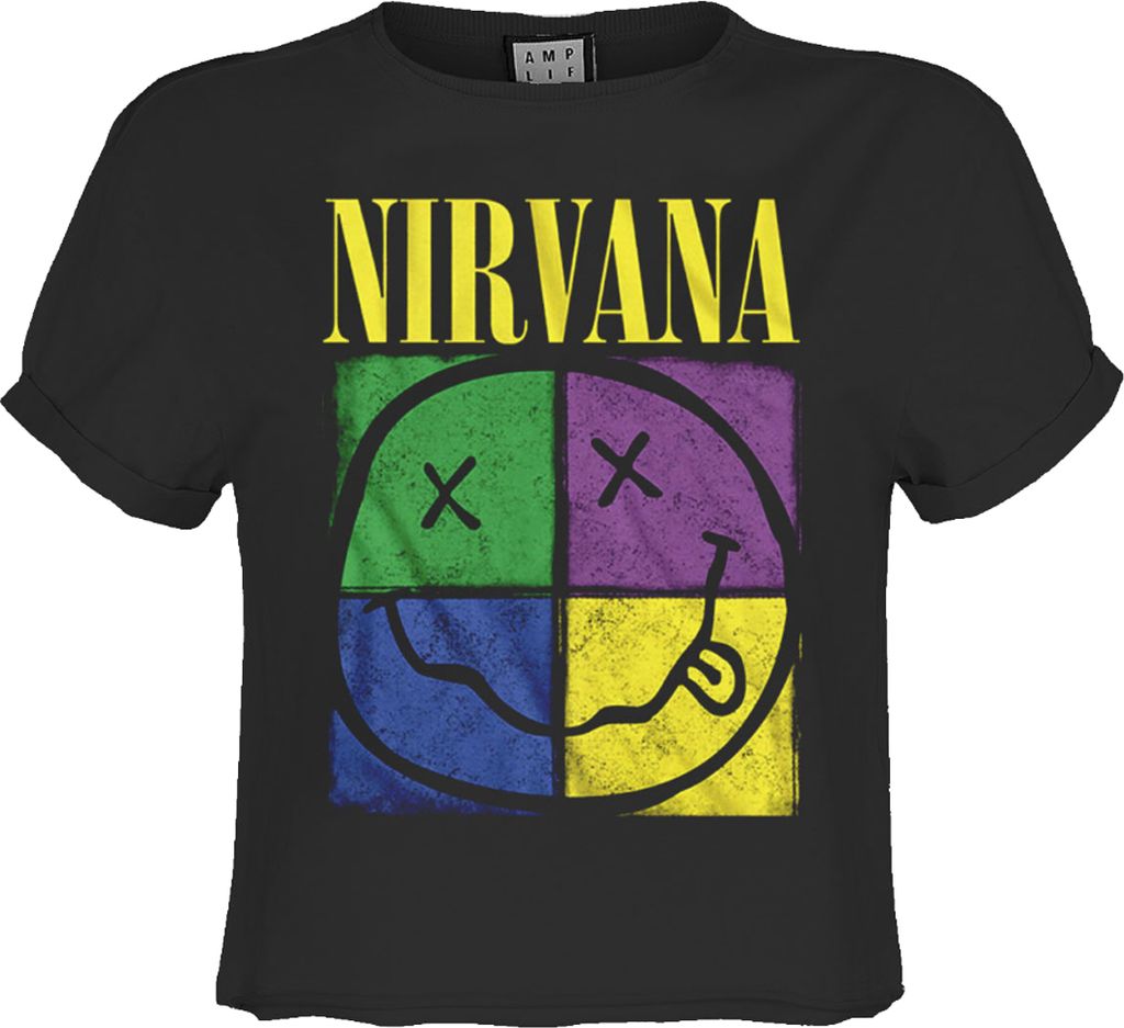 Amplified - "Four Square" Kurzes Top für Damen GD2712 (XL) (Holzkohle)