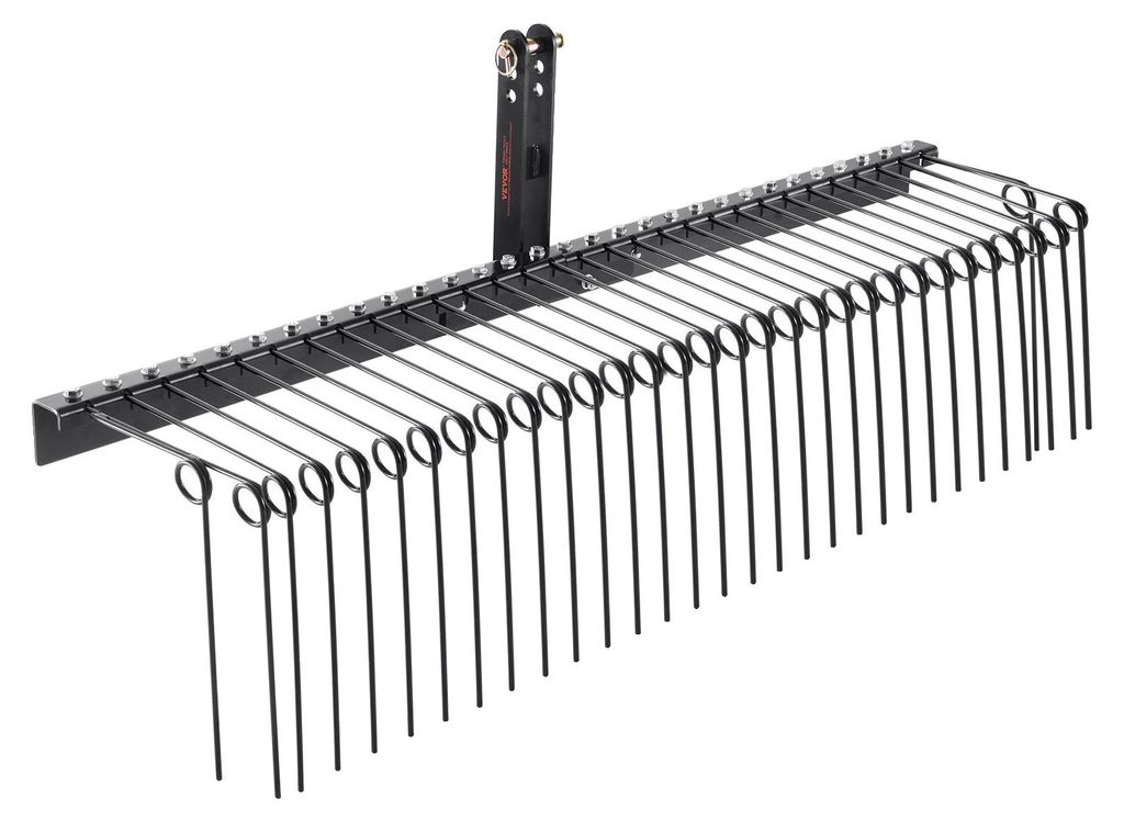 VEVOR - Remolque para jardín con rastrillo de 72"/183 cm, Imagen del producto 