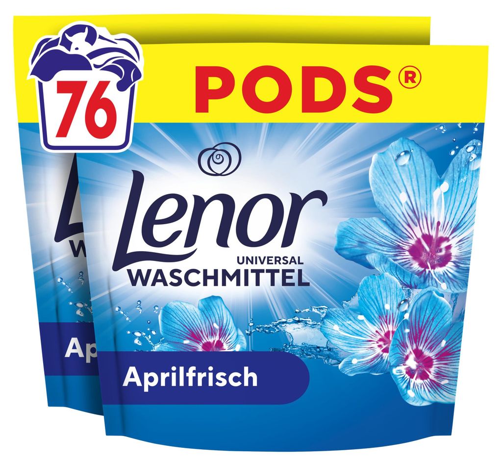 Lenor Pods Aprilfrisch Waschmittel, 76 Wäschen Produktbild 